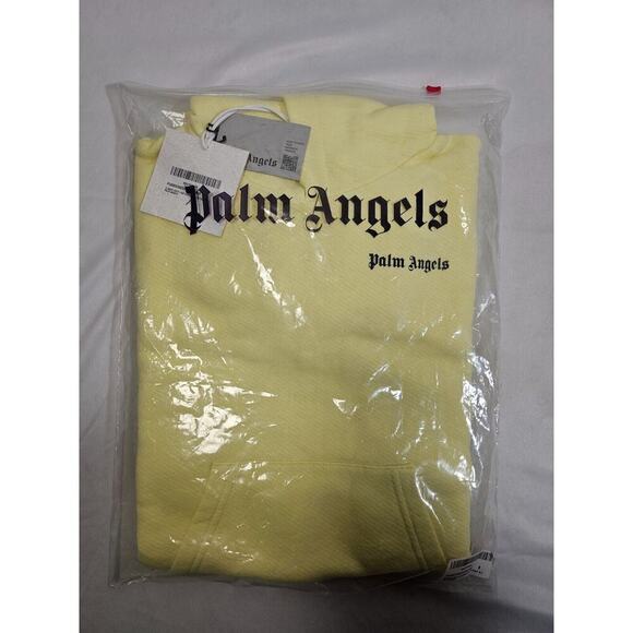 Palm Angels Unisex Hoodie Yellow Size S NWT - Picture 1 of 3